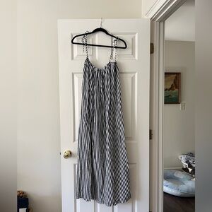 Black and White Striped Maxi Dress
